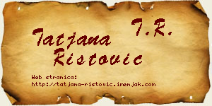 Tatjana Ristović vizit kartica